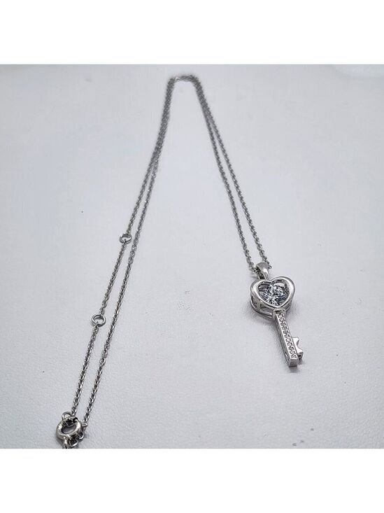 Jewelry - Brand New Sterling Silver 925 Key Heart Necklace